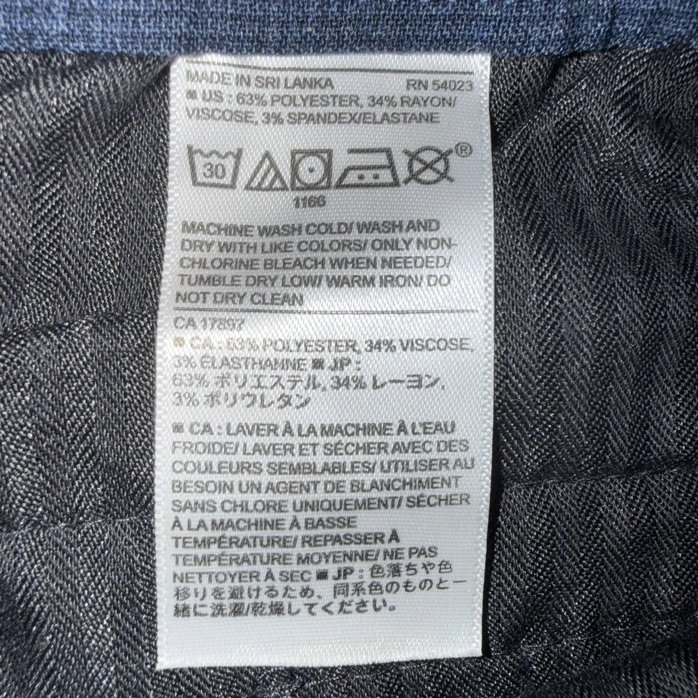 Banana Republic Pants Mens 34x32 Blue Mason Athletic Tapered Stretch Dress